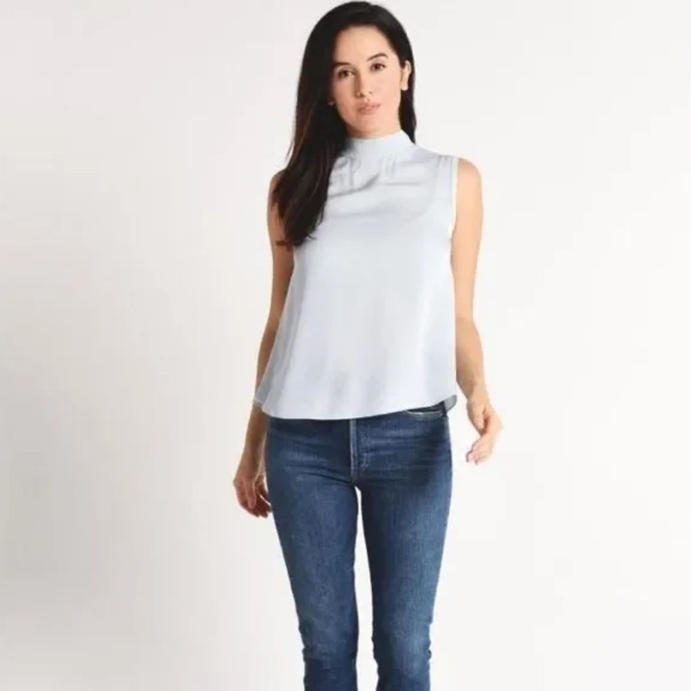 Vince Light Blue Sleeveless Tank Top